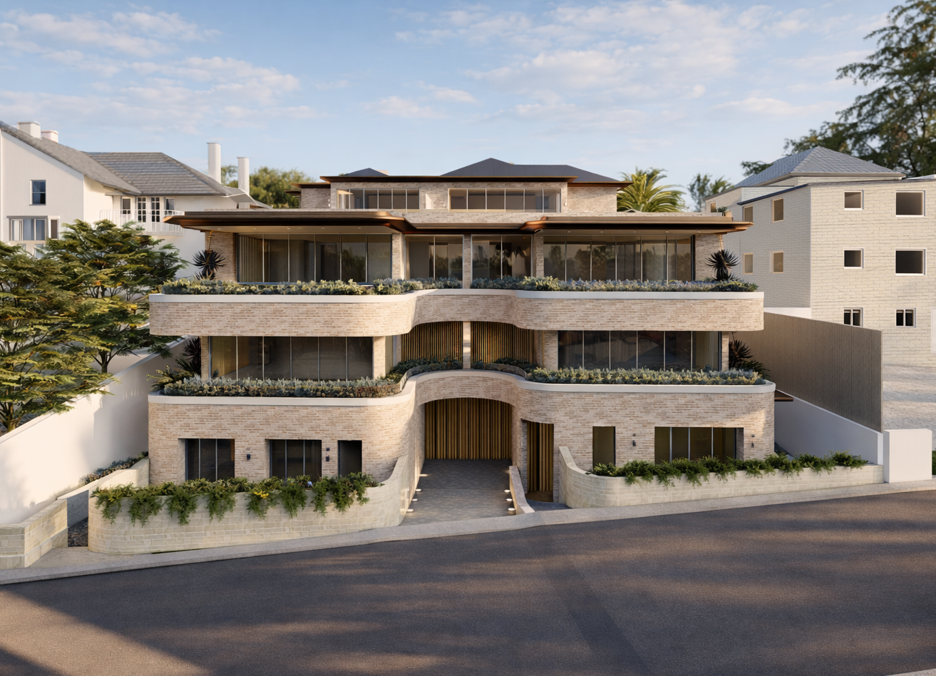 Wavertree — rear facade at morning